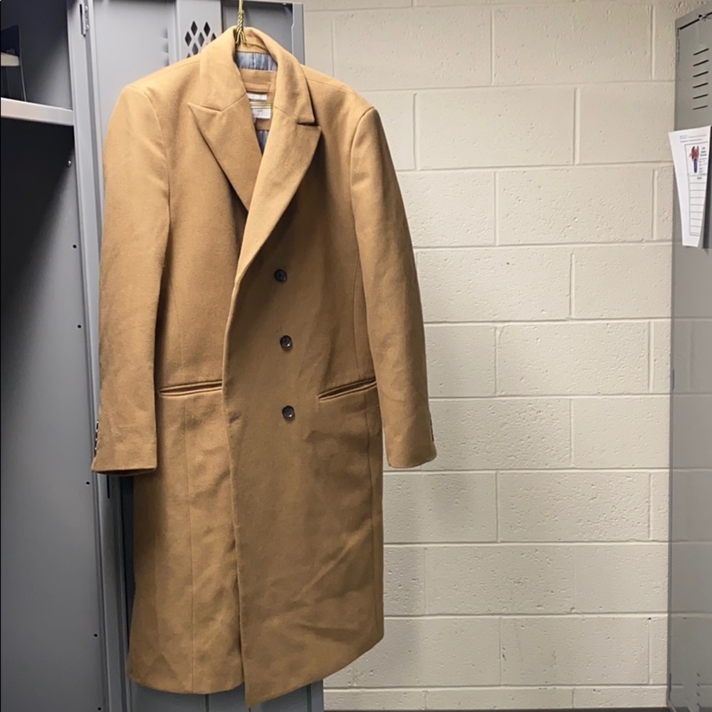 Calvin Klein Wool Double-Breasted Overcoat
